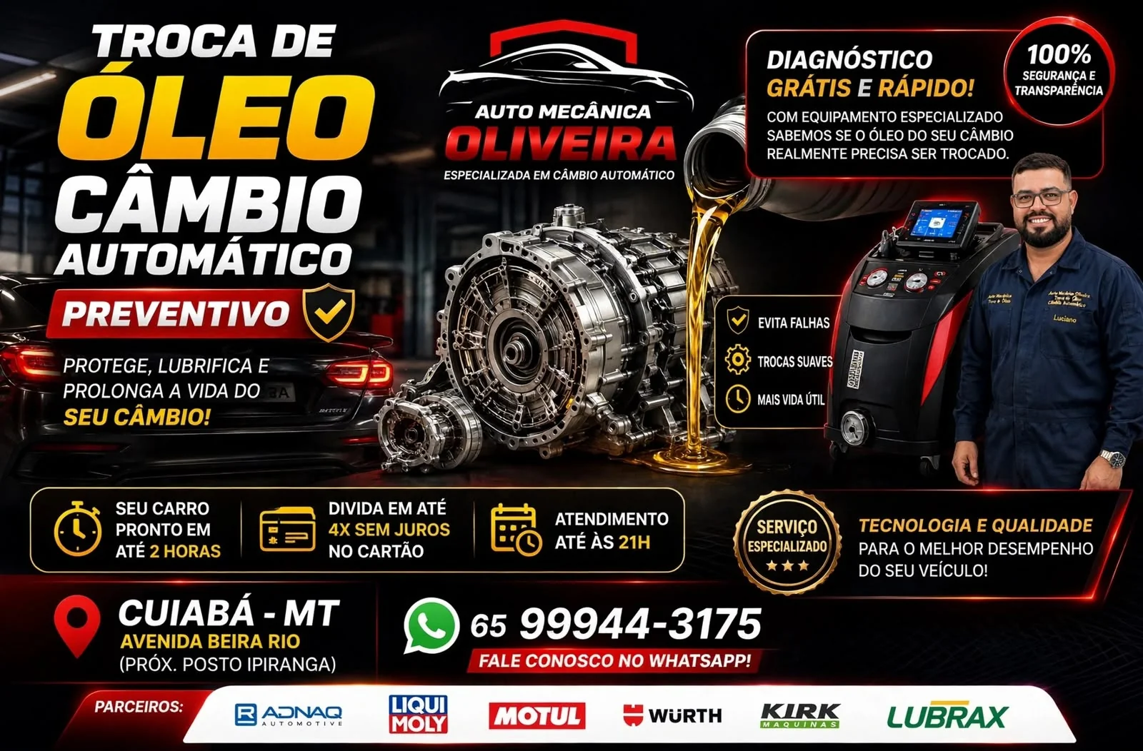 Super Troca de Óleo Câmbio Automático Rápida — Troca de Óleo em Cuiabá-MT (foto 4)